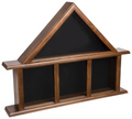 Glass Flag Cases with 3 Compartments, Solid Pine Construction with Felt Backer – Cherry Finish The Military Gift Store