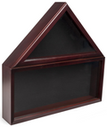 Commemorative Flag Memorabilia Case, Solid Pine and Glass Construction The Military Gift Store