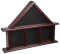 Glass Flag Military Medals Case, Tempered Glass – Mahogany, Black Finish The Military Gift Store