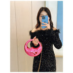 Acrylic Moon Shaped Bag, Women Shoulder Evening Bag, Evening Purse, Evening Bags for Women Formal, Clutch Purse,  Clutch Purse Casual,  Clutch Purse Party,  Prom Bag,  Party Purse, - SJB-DIAMOND ELITES