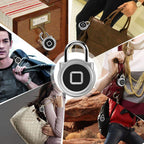 Fingerprint Lock Smart Keyless Lock IP65 Waterproof Anti-Theft Security Padlock Door Luggage Case PadLockS Pi-Mart