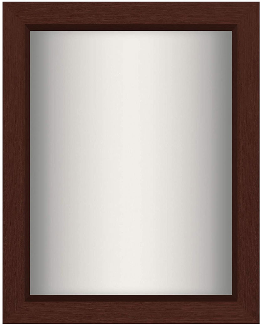 Mahogany Shadow Box Frame with Soft Linen Back | Displays Memorabilia and Photos up to 8x10 Inches The Military Gift Store