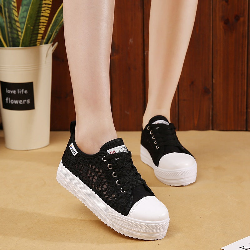 Women's Fashion Canvas Sneakers Mesh Knitted Upper Low Cut Casual Shoes - SJB-DIAMOND ELITES