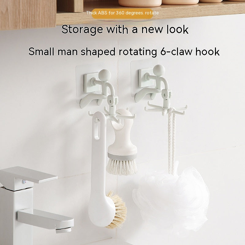 Rotating Villain 6-Claw Hook Wall-mounted Pi-Mart