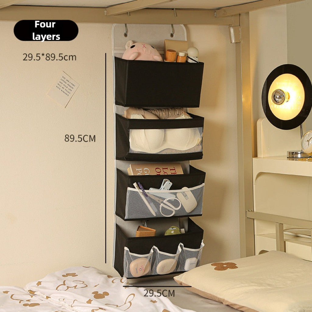 Dormitory multi-layer visual storage hanging bag foldable large-capacity item shelf wall-mounted layered hanging bag - SJB-DIAMOND ELITES