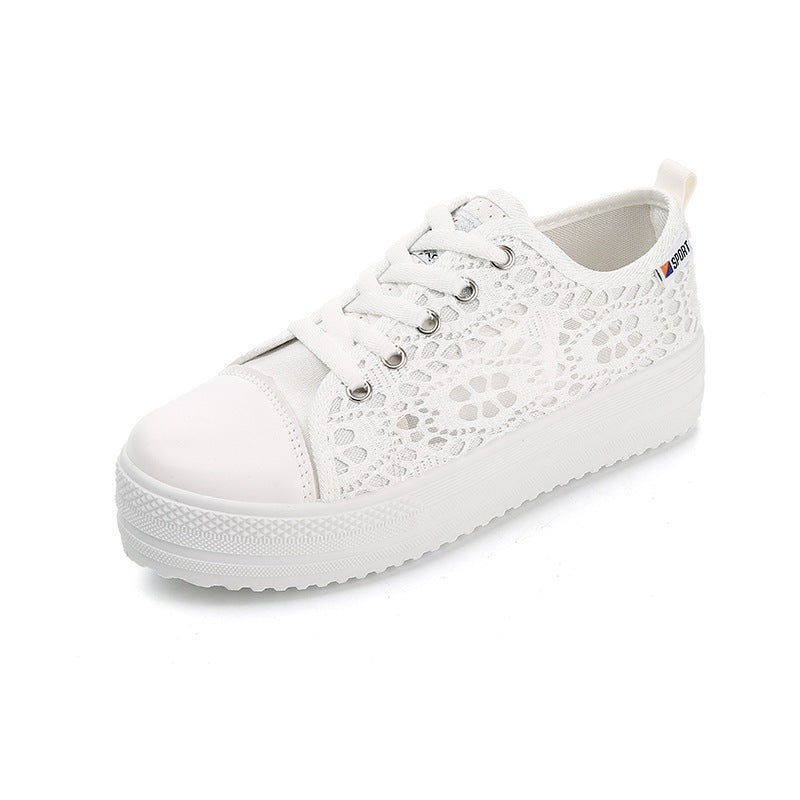 Women's Fashion Canvas Sneakers Mesh Knitted Upper Low Cut Casual Shoes - SJB-DIAMOND ELITES