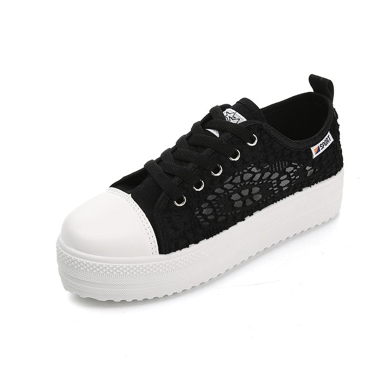 Women's Fashion Canvas Sneakers Mesh Knitted Upper Low Cut Casual Shoes - SJB-DIAMOND ELITES