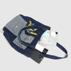 Shoulder denim bag, wheat ear embroidery splicing shoulder bag, vintage tote bag, fashion shopping bag - SJB-DIAMOND ELITES