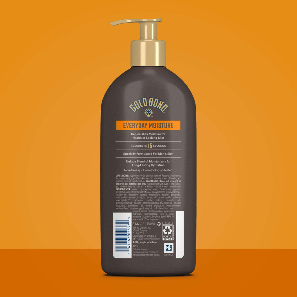 Gold Bond Men's Essentials Everyday Body and Hand Lotion & Cream for Dry Skin 14.5oz EasyOptionXY LLC