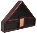Flag Display Case with Glass Front, Picture Frame and Medal Boxes – Mahogany The Military Gift Store