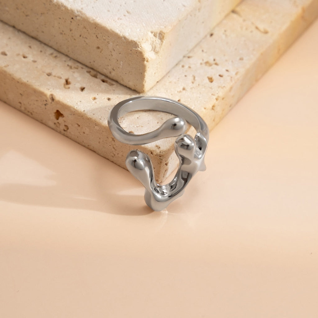 Simple Style Lines Geometric Ring Pi-Mart