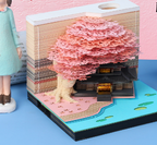 Tree House Paper Carving Notepad Creative Weekly Calendar Earth Calendar