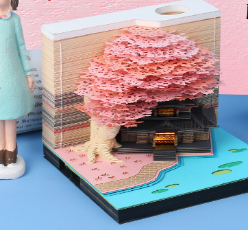 Tree House Paper Carving Notepad Creative Weekly Calendar Earth Calendar