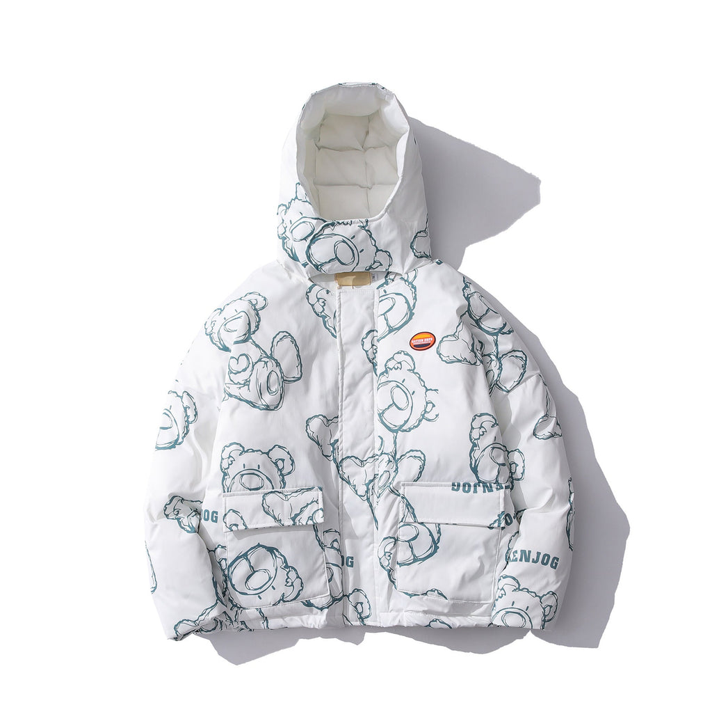 Loose Hooded Cotton Jacket Student Cotton Workwear Jacket
