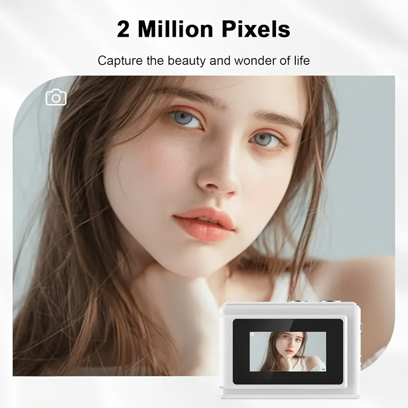 [Autofocus | 16x Zoom] 56MP Autofocus Mini Digital Camera, 16x Zoom | 2.8-inch Screen, 16GB SD Card, Shock-proof | Travel, Vlog, For Adults, Birthday Gifts For Friends And Beginners, Small Keychain Camera Lootquake LLC