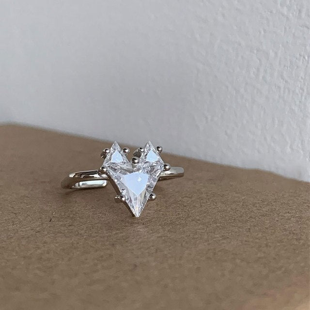 Silver Color Heart Ring - SJB-DIAMOND ELITES