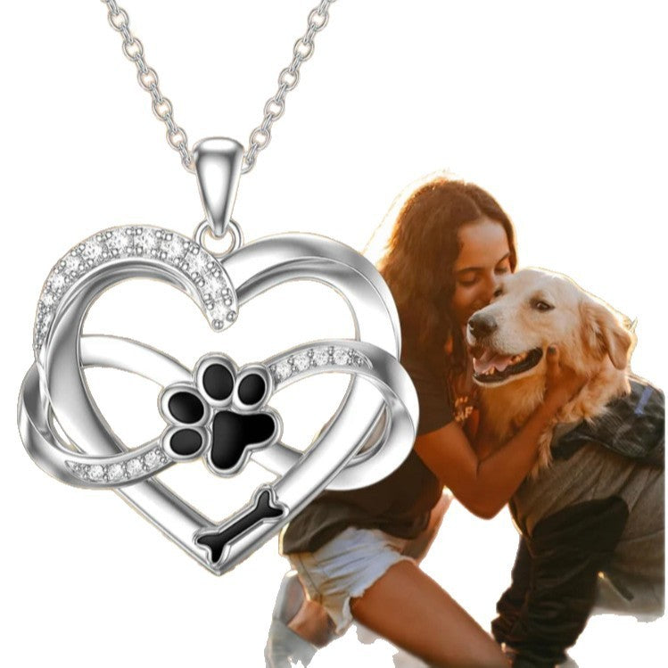 Creative Animal Paw Print Personalized All-match Necklace Pi-Mart