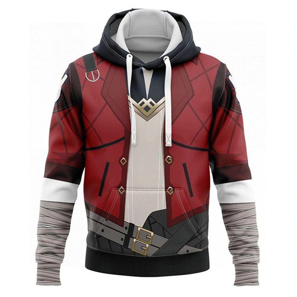 Men's And Women's Fashion Digital Print Hooded Sweatshirt Pi-Mart