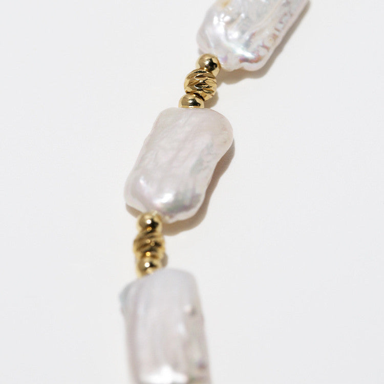 Natural Baroque Pearl Collar Chain Jewelry Pi-Mart