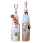 Cute Rabbit Statue Home Decor Bunny Easter Party Supplies Wedding Gift Craft Animal Bookshelf Bunny Sculpture Easter Decor