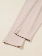 Oversized Slit Sweatshirt and Ribbed Leggings 2pcs Set THRIXINE