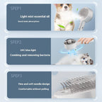 Animal Hair Remover Brush Dog And Cat Steam Brush Pet Self Cleaning Dog Brush Grooming Removes Cat Hairs Cat Dog Accessories Pet Products Pi-Mart