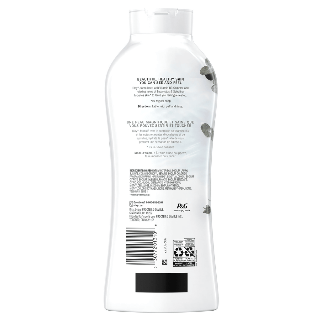 Olay Fresh Outlast Paraben Free Body Wash with Eucalyptus and Spirulina, All Skin Types, 22 fl oz EasyOptionXY LLC