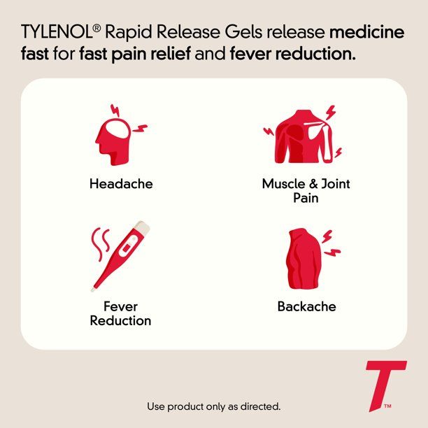 Tylenol Extra Strength Acetaminophen Rapid Release Gels; 225 ct EasyOptionXY LLC