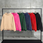 Women's Loose Retro Fleece Hooded Sweatshirt Pi-Mart