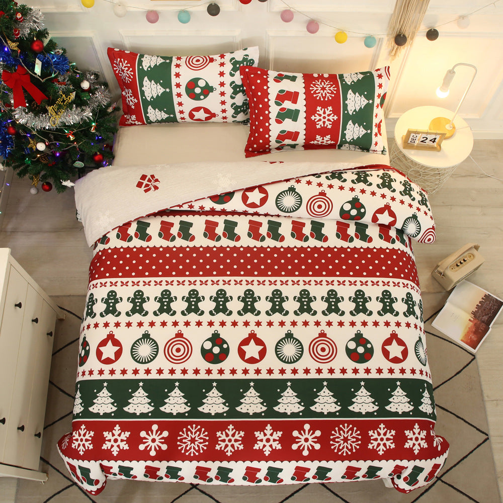 Bedding Set Snowflakes Bedding Sets Duvet Cover Warm Bed Pi-Mart