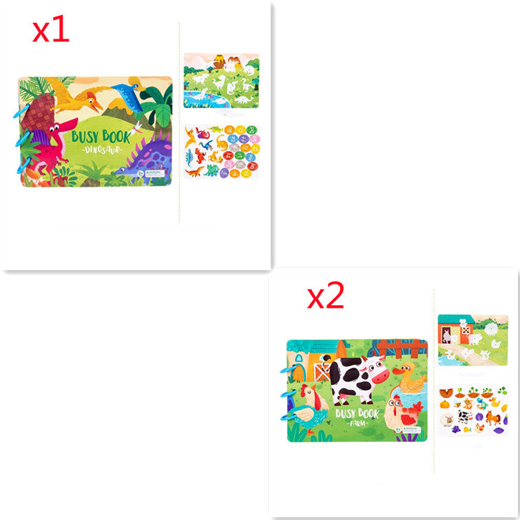 Children's Busy Book Educational Toys Repeated Paste Pi-Mart