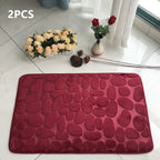 Absorbent Non-slip Stone Embossed Carpet Floor Mat Pi-Mart