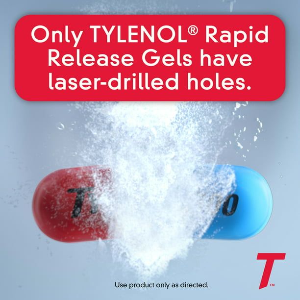 Tylenol Extra Strength Acetaminophen Rapid Release Gels; 24 ct