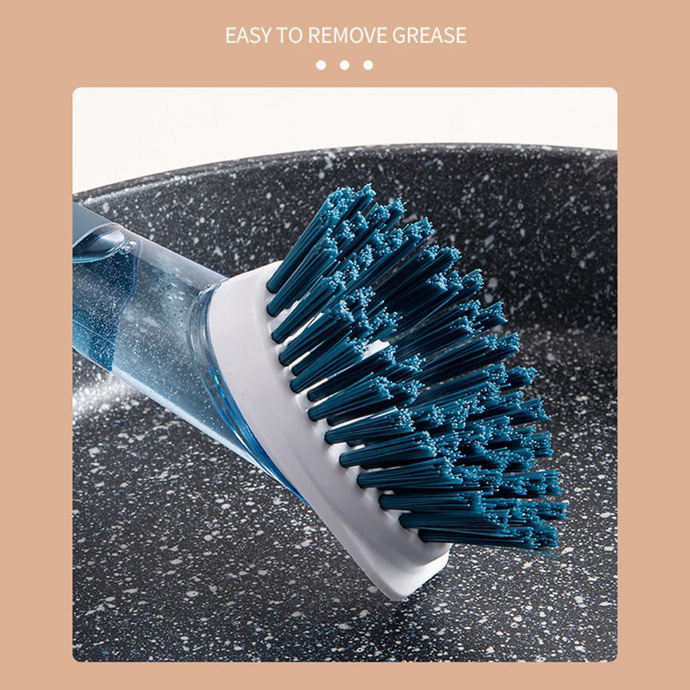 New Multifunctional Dish Brush Household Kitchen Oily Sponge Long Handle Cleaning Brush Pi-Mart