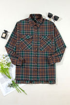 Timeless Women's Classic Plaid Button-Up Long Sleeve Jacket – Lightweight & Stylish Cotton-Blend Outerwear Stevvex