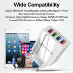 USB Charger Quick Charge 3.0 4 Phone Adapter For Tablet Portable Wall Mobile Charger Fast Charger Pi-Mart