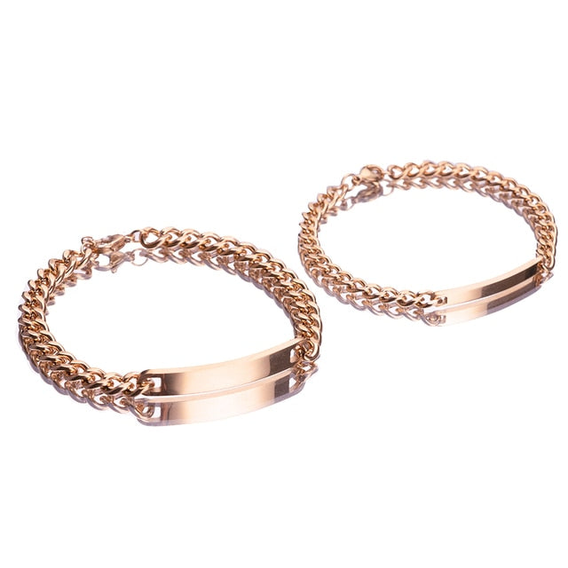 Stainless Steel Couple Bracelet Pi-Mart