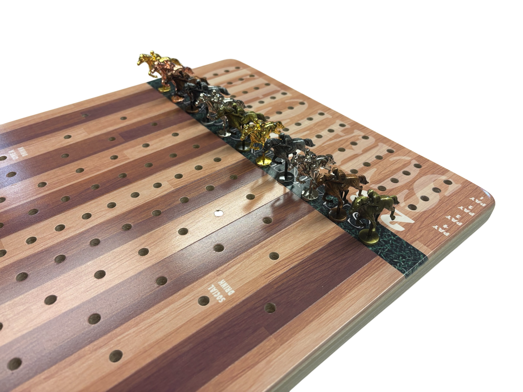 The Horse Race Party Game Brown Striped Track Edition - SJB-DIAMOND ELITES
