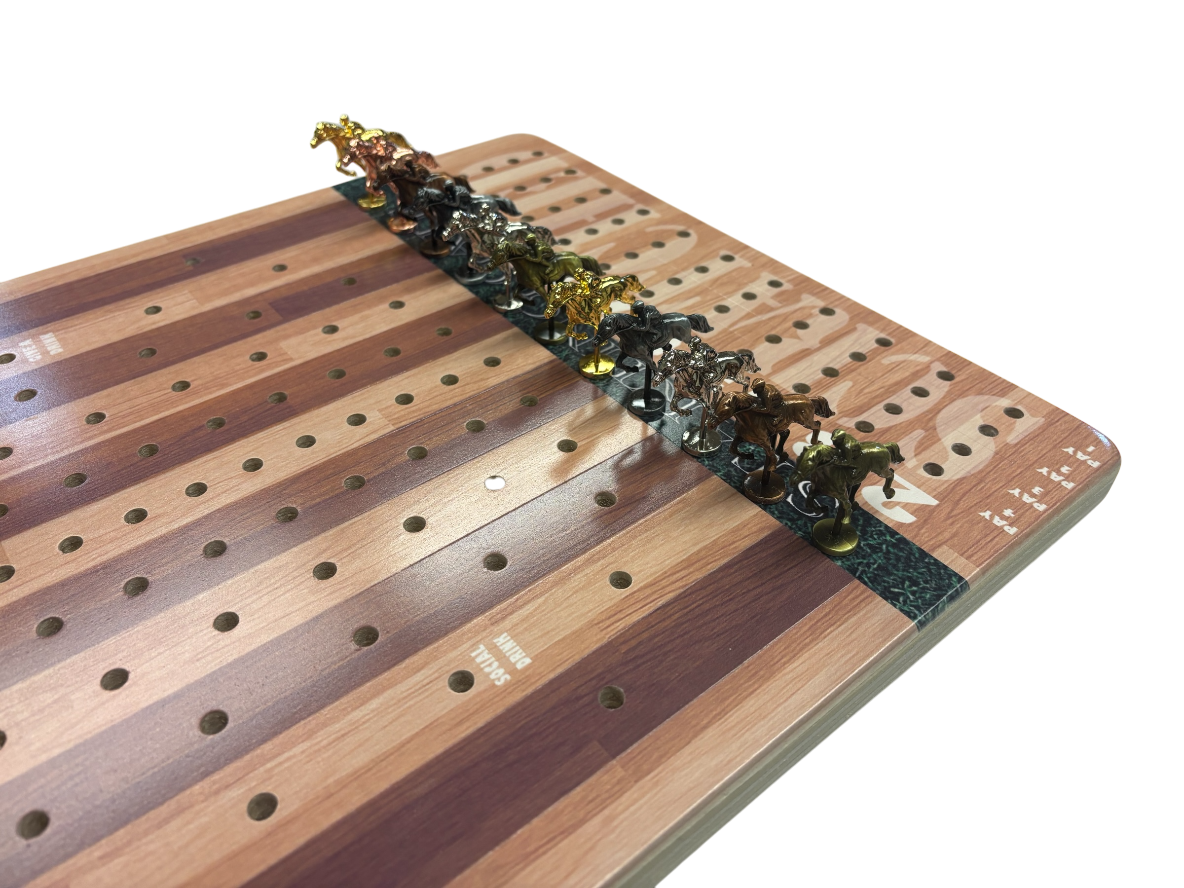 The Horse Race Party Game Brown Striped Track Edition - SJB-DIAMOND ELITES