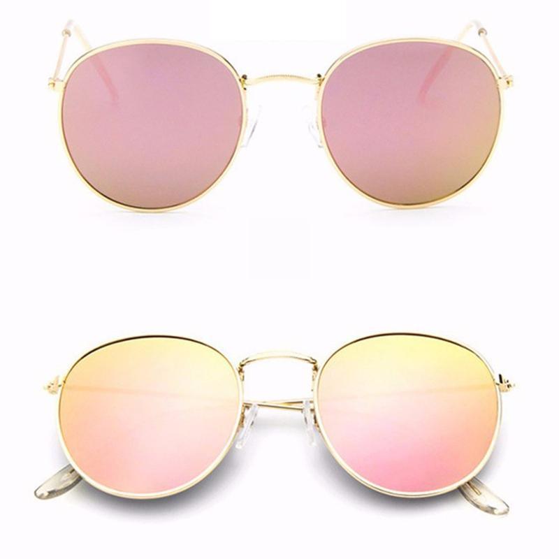 Leon Elegant Unisex Woman and Man Classic Round  Sunglasses Designer Glasses Lady Round Luxury Retro Sunglasses With Vintage Mirror Oculos De Sol Gafas - SJB-DIAMOND ELITES