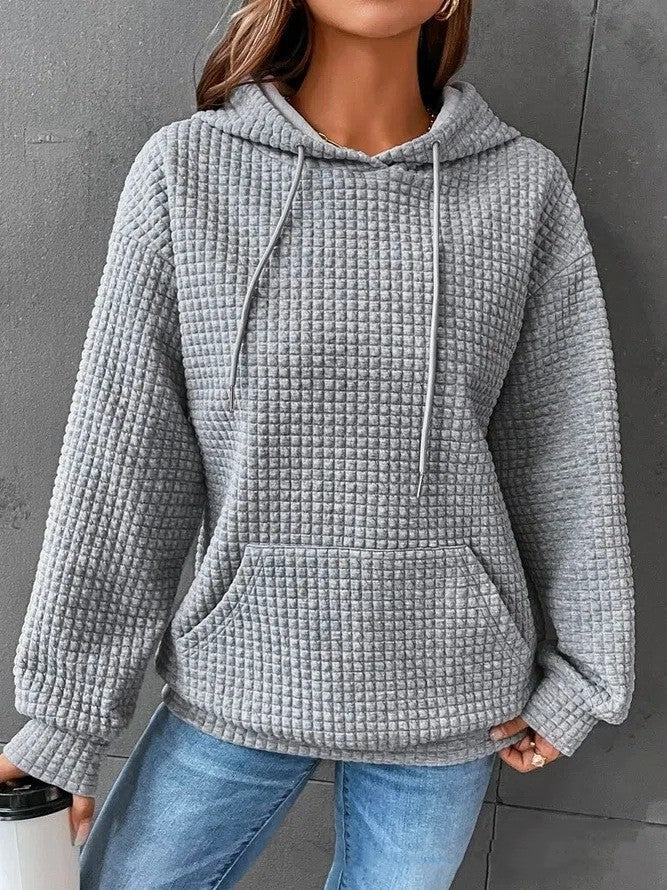 Women's Loose Casual Solid Color Long-sleeved Sweater Pi-Mart