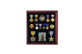 Military Medal Display case, American medal Shadowbox - Cherry Finish The Military Gift Store