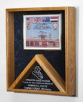 Military Awards and Flag Display Cases With Laser Engraved Emblem / Map The Military Gift Store