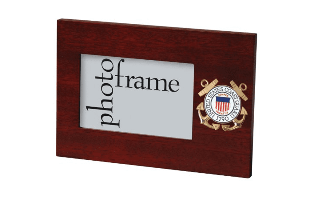 US Coast Guard Medallion Desktop Landscape Picture Frame - 4 x 6 Inch The Military Gift Store