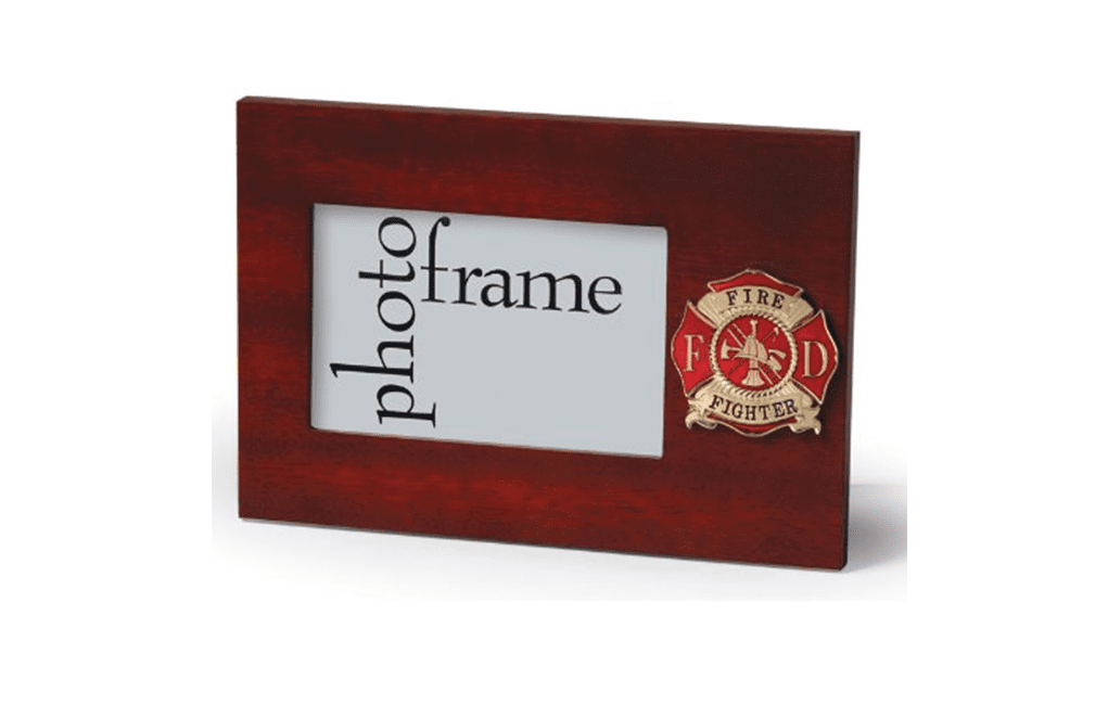 US Firefighter Medallion Desktop Landscape Picture Frame - 4 x 6 Inch The Military Gift Store