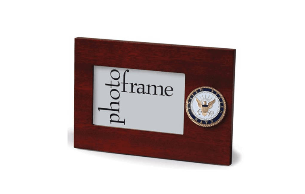 US Navy Medallion Desktop Landscape Picture Frame - 4 x 6 Inch The Military Gift Store