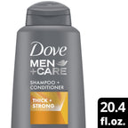 Dove Men+Care Thick and Strong Thickening 2-in-1 Shampoo and Conditioner, 20.4 fl oz