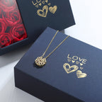 Heart Four Leaf Clover Necklace Pi-Mart