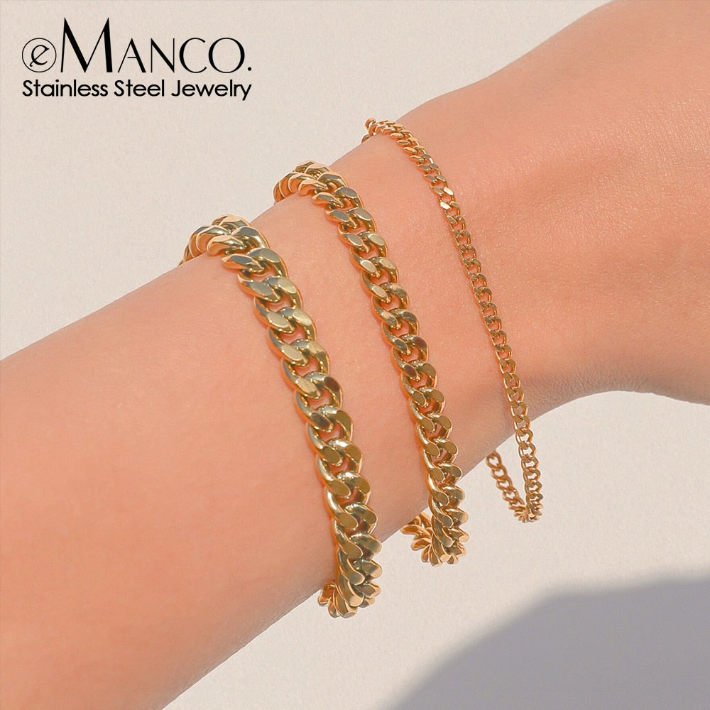 Curb Chain Stainless Steel Bracelet Pi-Mart