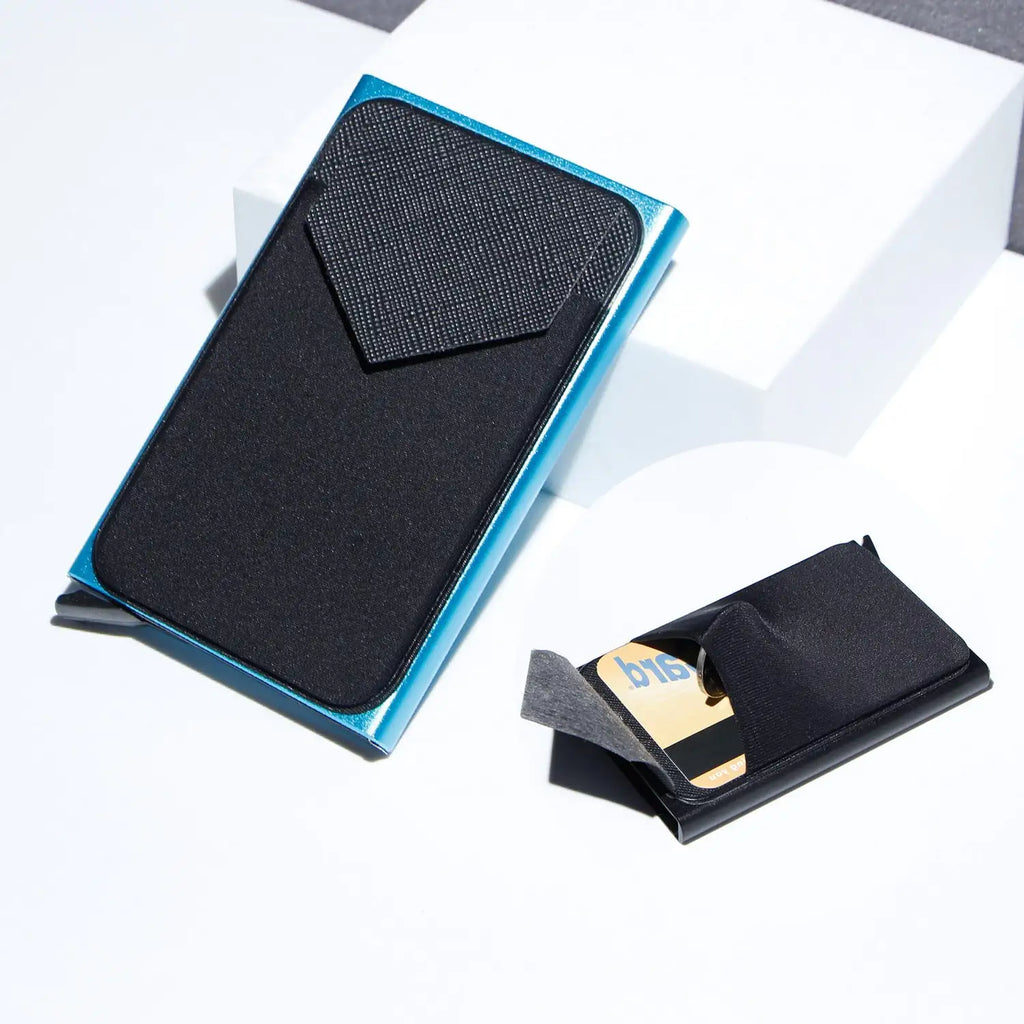 Metal Card Holder, Money Clip Aluminum Alloy Lycra Cloth - SJB-DIAMOND ELITES